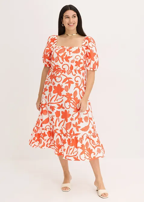 Abito midi in puro cotone biologico, bonprix