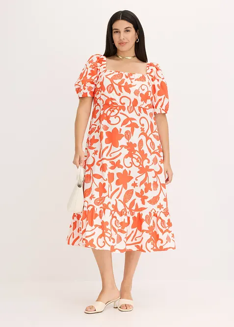 Abito midi in puro cotone biologico, bonprix