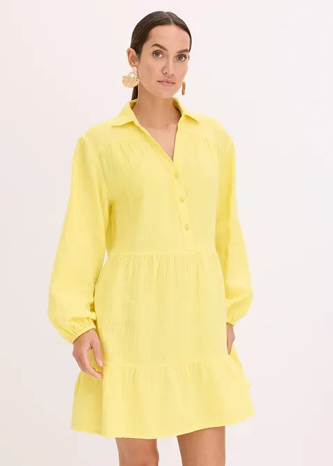 Abito corto a balze in mussola, bonprix