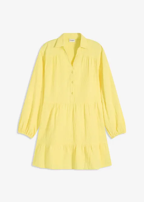 Abito corto a balze in mussola, bonprix