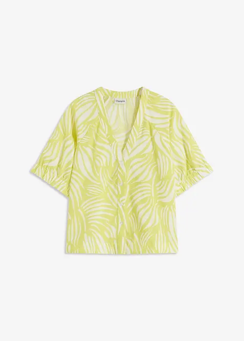 Camicetta a maniche corte in simil lino, bonprix