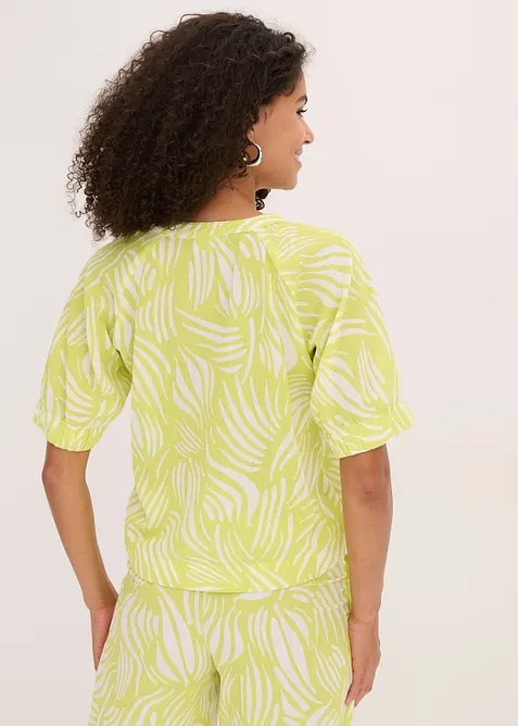 Camicetta a maniche corte in simil lino, bonprix