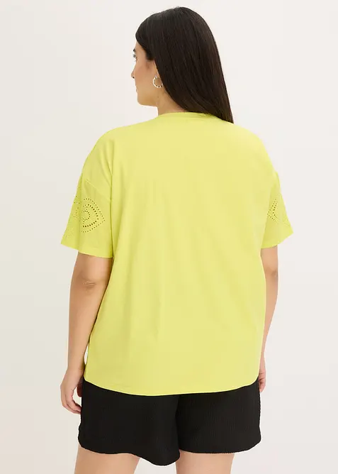 T-shirt con ricami traforati, bonprix