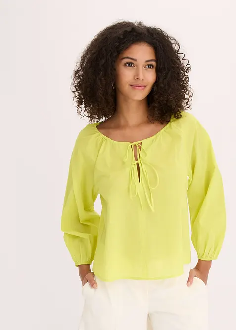 Blusa in puro cotone biologico, bonprix