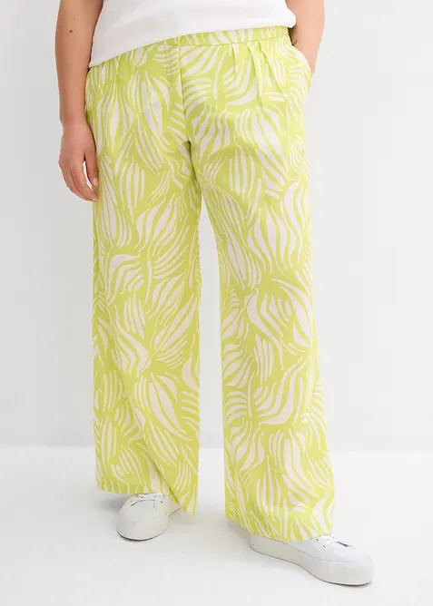 Pantaloni a palazzo con cinta comoda, bonprix