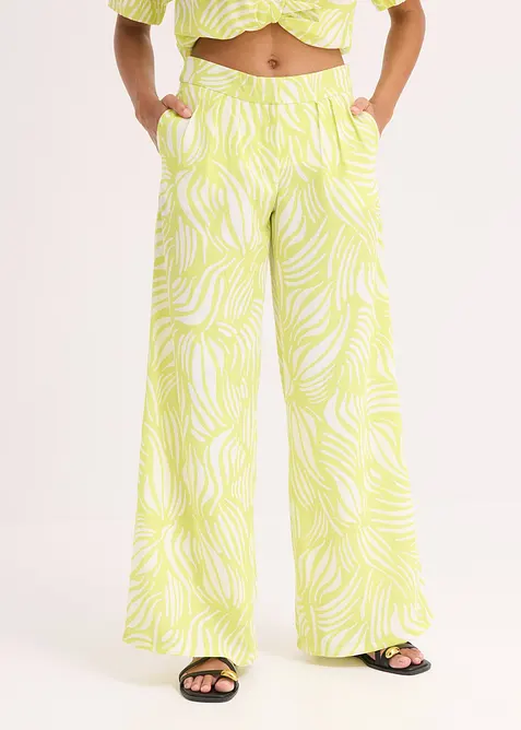 Pantaloni a palazzo con cinta comoda, bonprix