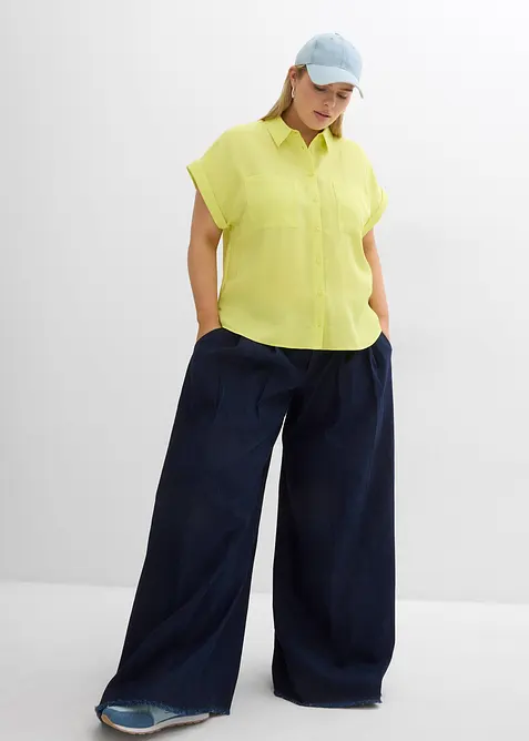 Camicetta a maniche corte in misto lyocell fluente, bonprix