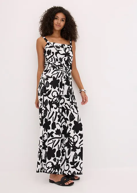 Tuta elegante fantasia in jersey operato, bonprix