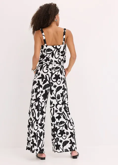 Tuta elegante fantasia in jersey operato, bonprix