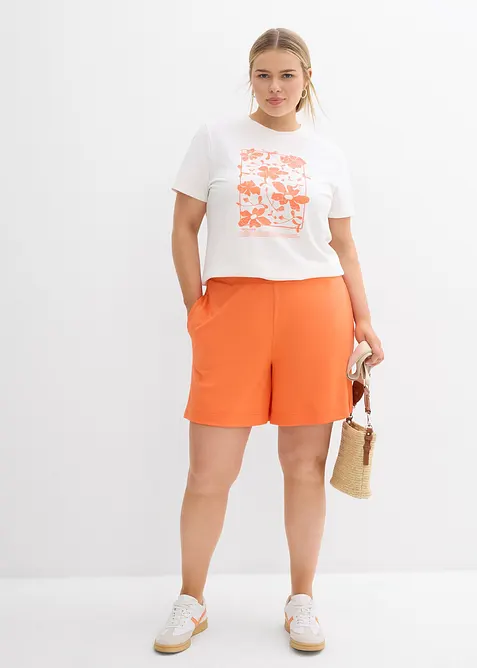 Shorts con elastico in vita in punto di Roma comodo, bonprix