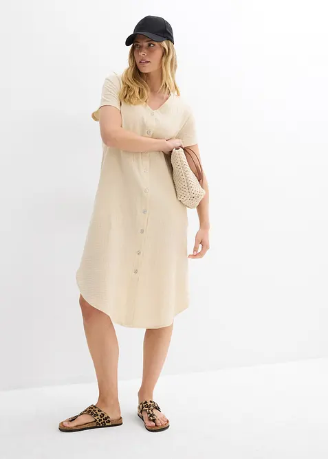 Abito chemisier in soffice mussola, bonprix