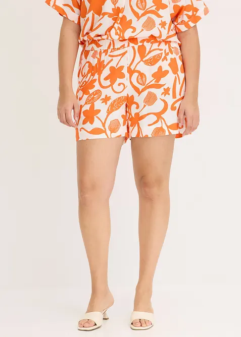 Shorts floreali in viscosa fluente, bonprix