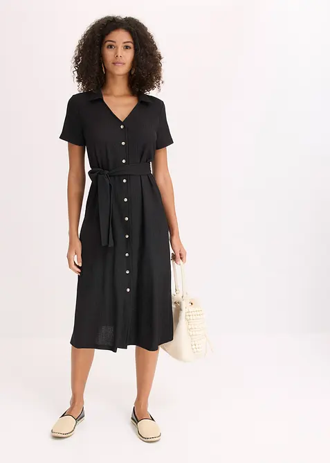 Abito in jersey crêpe leggero, bonprix