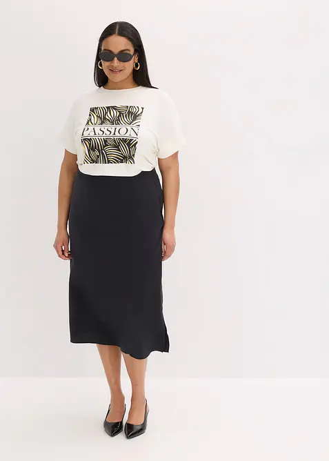 Gonna midi in viscosa fluente, bonprix