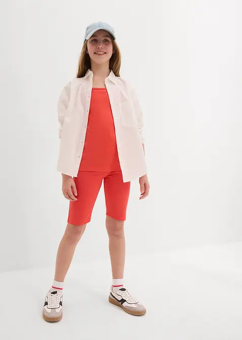 Top con spalline sottili e cotone biologico (pacco da 3), bonprix