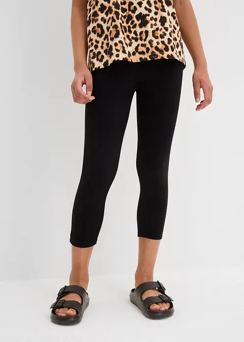 Leggings a pinocchietto in misto cotone biologico (pacco da 2), bonprix