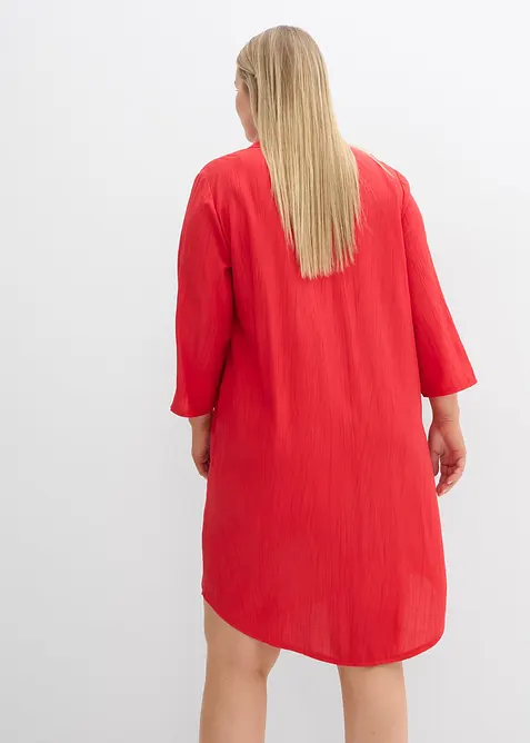 Abito tunica in misto viscosa con effetto operato, bonprix