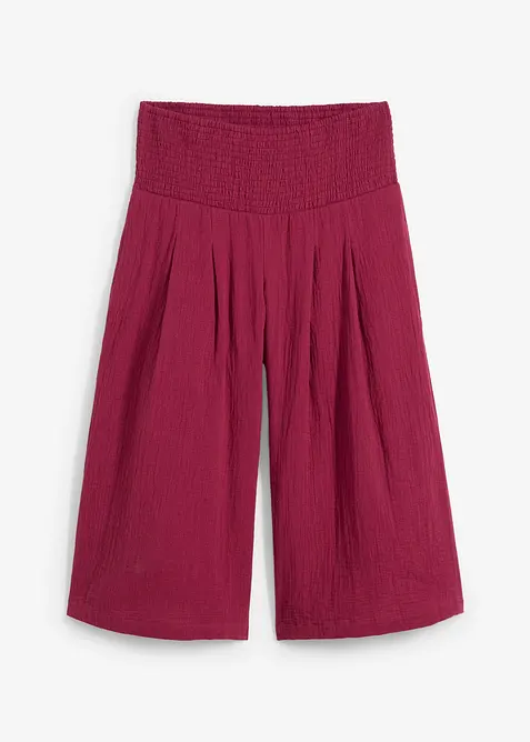 Pantaloni capri in soffice mussola, bonprix