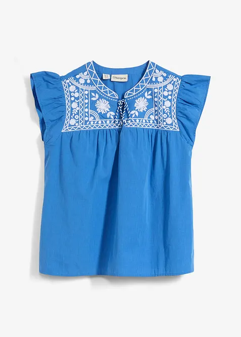 Tunica in misto seta con ricami, bonprix