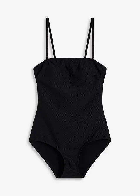 Costume intero in tessuto operato con effetto modellante medio, bonprix