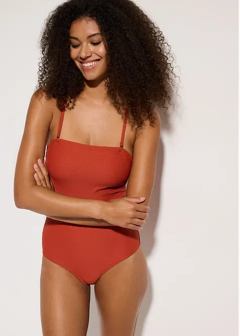 Costume intero in tessuto operato con effetto modellante medio, bonprix