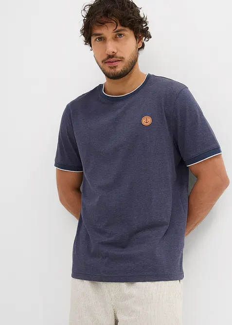 T-shirt con effetto doppiato e dettagli, bonprix