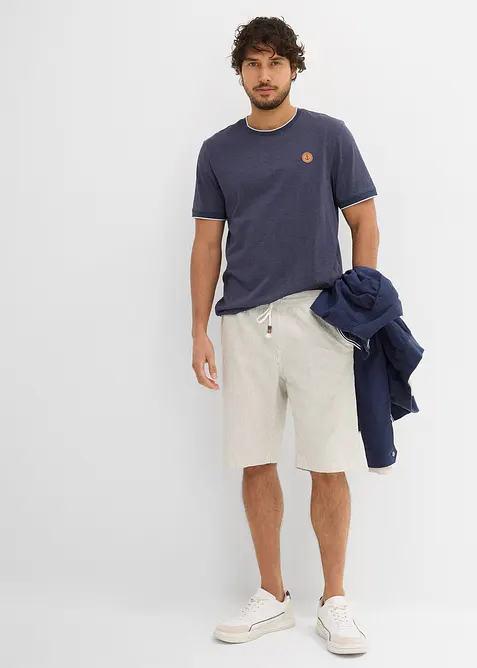 T-shirt con effetto doppiato e dettagli, bonprix