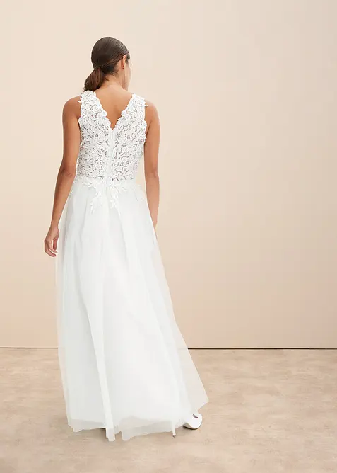 Abito da sposa con tulle e pizzo, bonprix