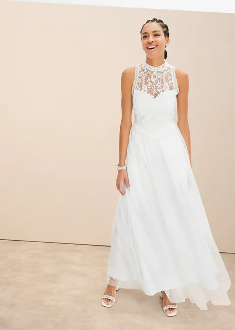 Abito da sposa con tulle e pizzo, bonprix