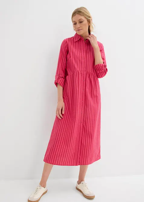 Abito in puro cotone con colletto, bonprix