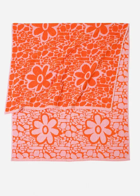 Asciugamano con fiori jacquard, bonprix