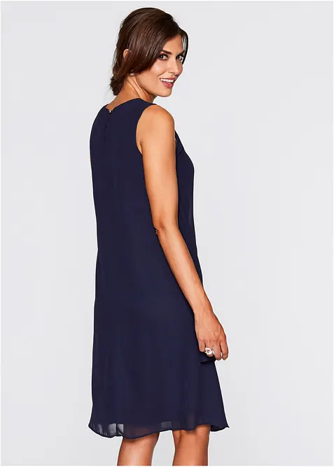 Abito in chiffon con applicazione di strass, bonprix