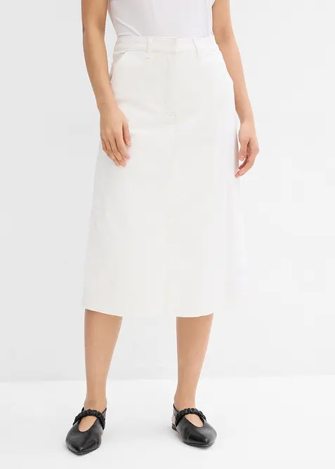 Gonna pantalone in misto cotone elasticizzato, bonprix