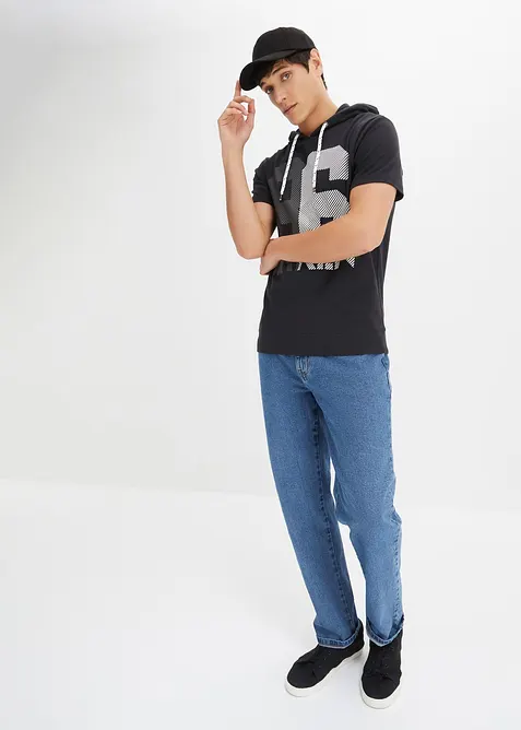 T-shirt con cappuccio in qualità pesante, bonprix