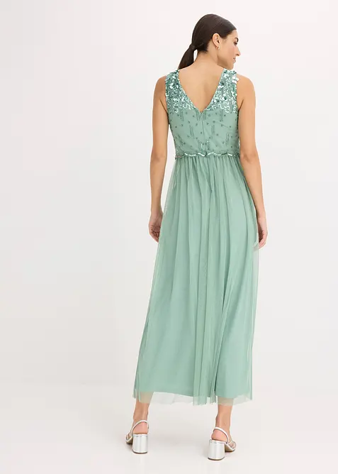 Abito lungo con paillettes, bonprix