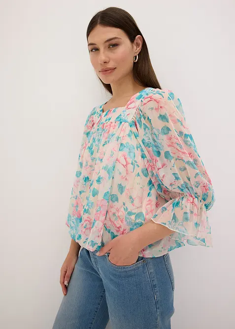 Blusa con fondo a palloncino, bonprix