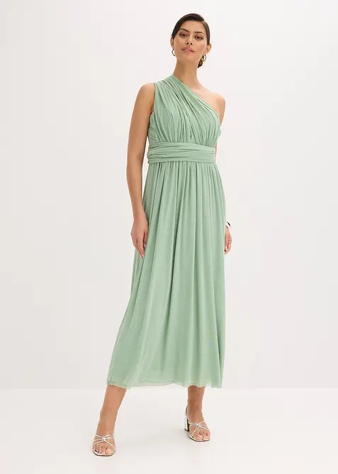 Abito lungo in mesh indossabile in vari modi, bonprix