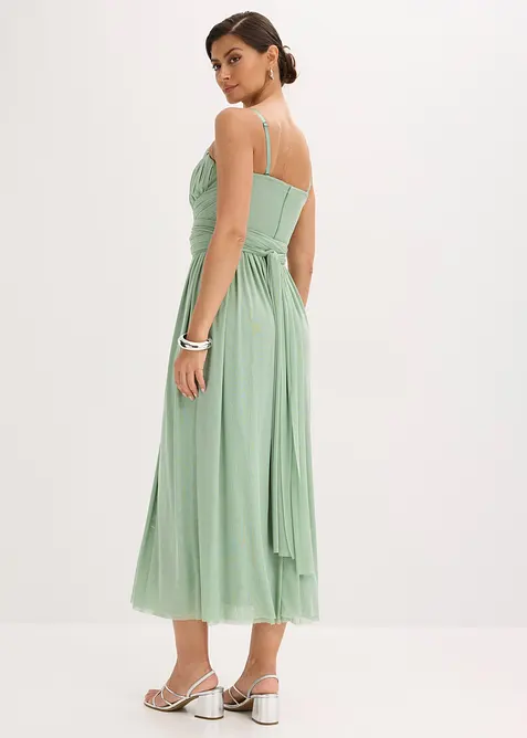 Abito lungo in mesh indossabile in vari modi, bonprix