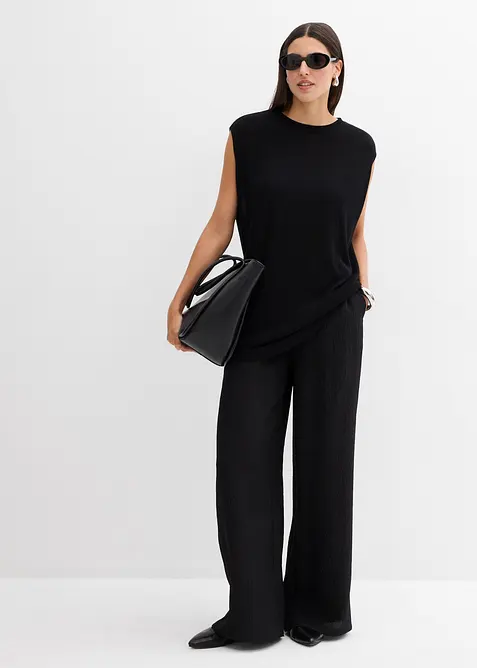 Top in maglia di fine viscosa a palloncino, bonprix