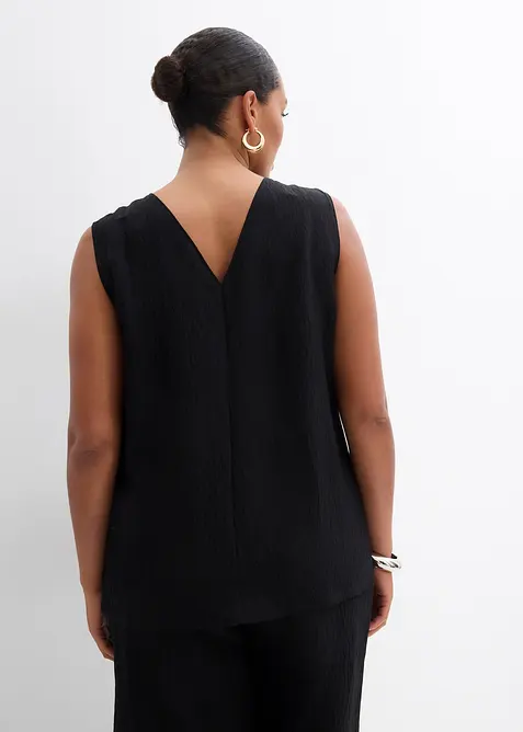 Top in misto viscosa crinkle, bonprix