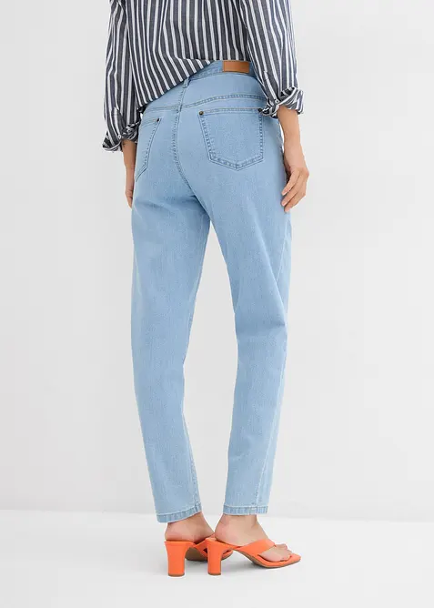 Mom jeans elasticizzati, a vita alta, bonprix