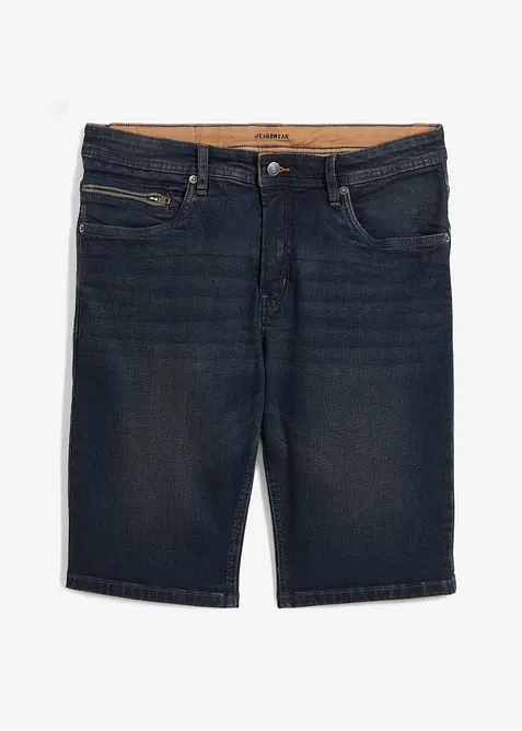 Bermuda in denim elasticizzato, slim fit, bonprix