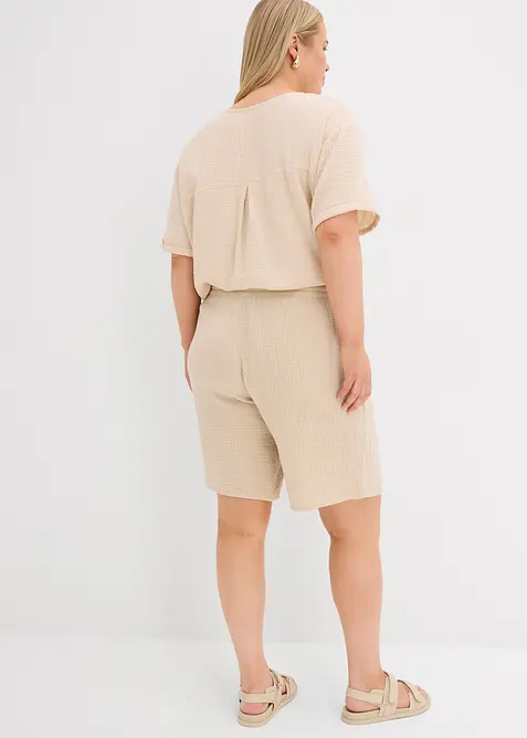 Bermuda in mussola con elastico in vita, bonprix