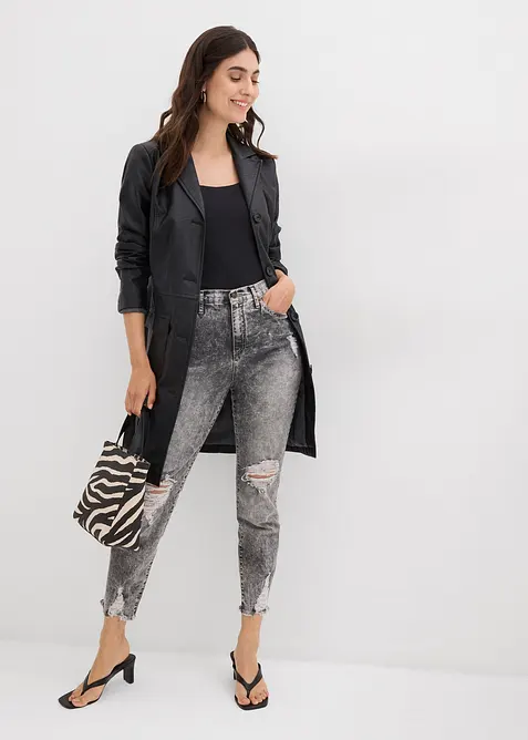 Mom jeans con effetto sdrucito, bonprix