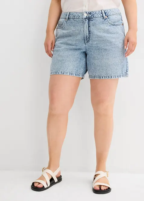 Bermuda in jeans, vita media, bonprix