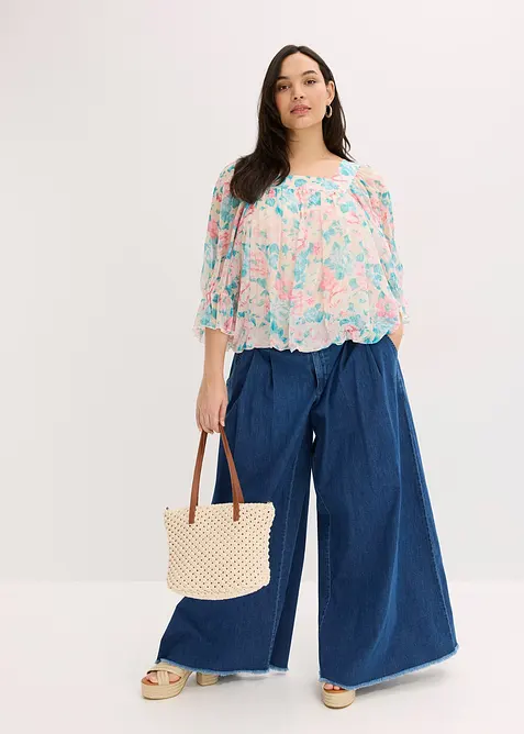 Blusa con fondo a palloncino, bonprix