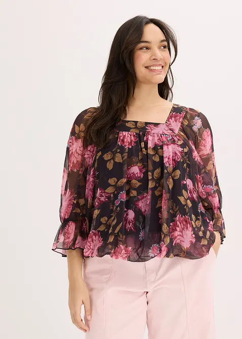 Blusa con fondo a palloncino, bonprix