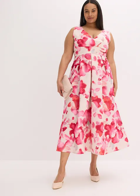 Abito in satin lucido con spalline, bonprix