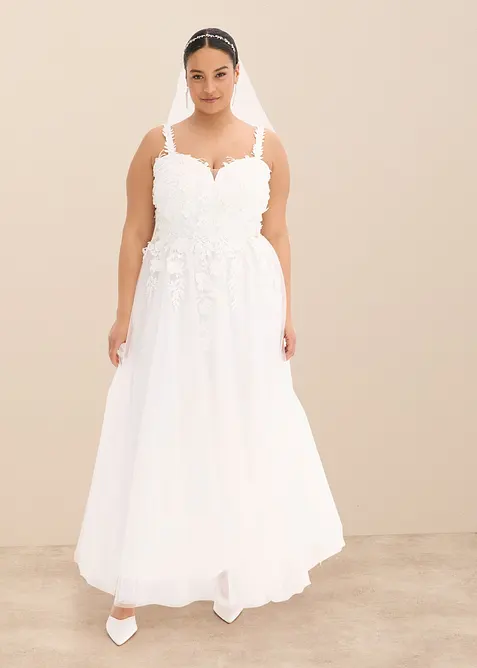 Abito da sposa in delicato tulle con pizzo, bonprix