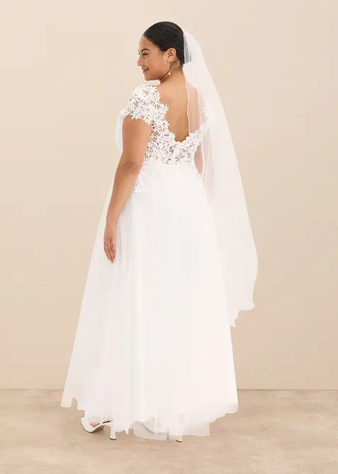 Abito da sposa in delicato tulle con pizzo, bonprix